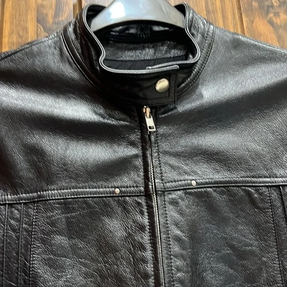 Wilson, Leather Black Leather Jacket SZ L